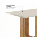 Ver imagem 6 de Conjunto Sala de Jantar Mesa Retangular 120x80cm 4 Cadeiras Estofadas Bege Mel/Blonde