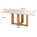 Ver imagem 3 de Conjunto Sala de Jantar Mesa Retangular 120x80cm 4 Cadeiras Estofadas Bege Mel/Blonde