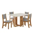 Ver imagem 2 de Conjunto Sala de Jantar Mesa Romantic com 4 Cadeiras Sol Bege/Mel/Blonde/Cinza