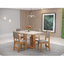 Ver imagem 1 de Conjunto Sala de Jantar Mesa Romantic com 4 Cadeiras Sol