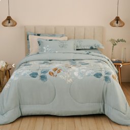 JOGO DE CAMA QUEEN - FLORA - 1