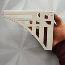 Ver imagem 3 de Mãos Francesas para Prateleira 20 Cm Abstrata Linhas Retas Branca Aço Zarg