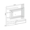 Ver imagem 3 de Painel Ripado para TV até 65 Polegadas MDF 180cmx160,8cm 1 Porta Basculante Zinder