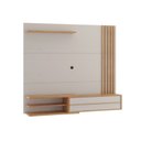 Ver imagem 2 de Painel Ripado para TV até 65 Polegadas MDF 180CMX160,8cm 1 Porta Basculante Zinder Bege