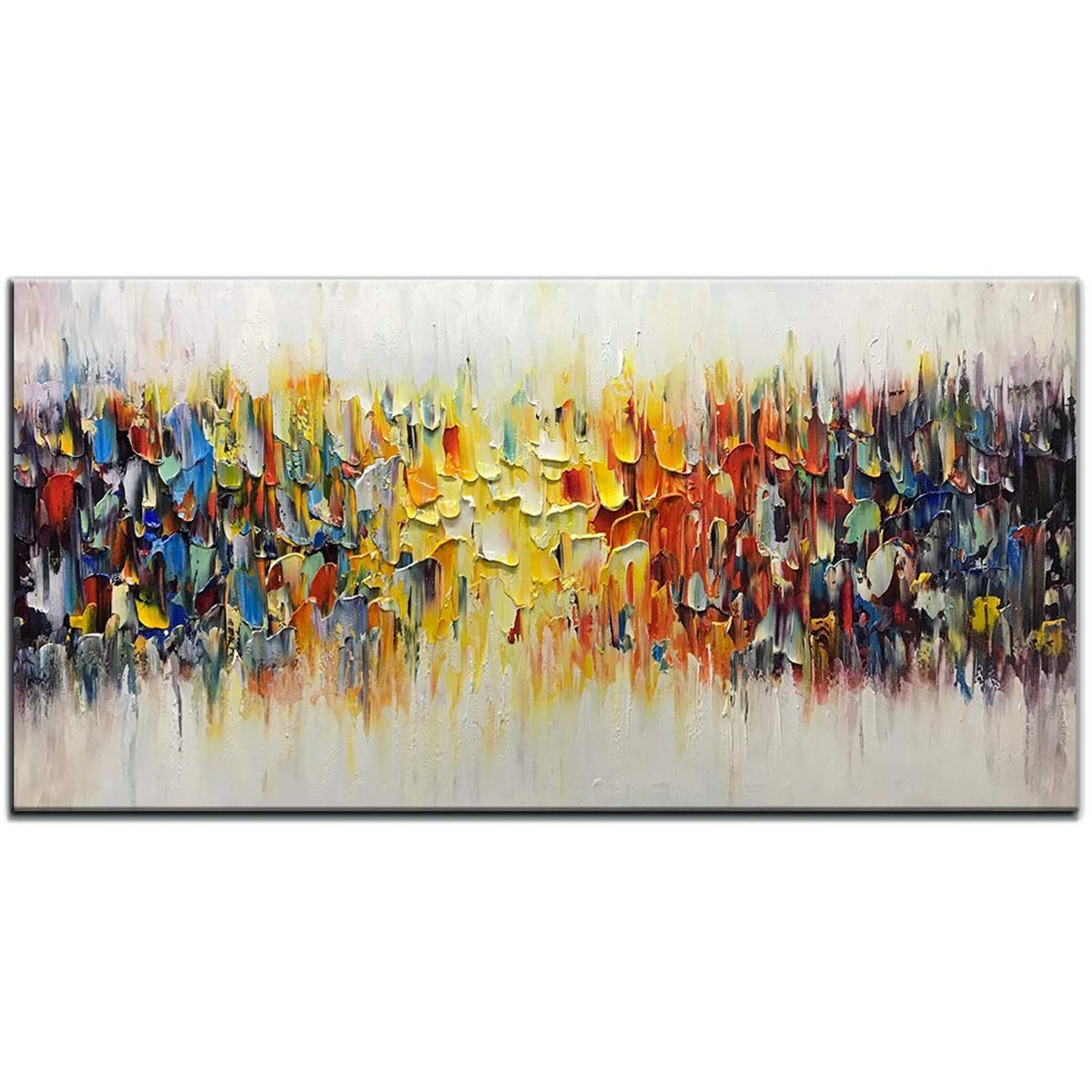 Quadro Pintura Tela colorida perfeita espessa óleo 5380: 80cm (A) x 160cm (L) - 2