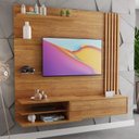 Ver imagem 4 de Painel Ripado para TV até 65 Polegadas MDF 180CMX160,8cm 1 Porta Basculante Zinder Bege