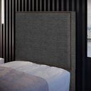 Ver imagem 2 de Cabeceira Cama Box Solteiro Com Tachas 100 cm Vicenza L02 Linho Cinza Escuro - Lyam Decor