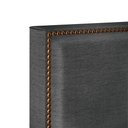 Ver imagem 6 de Cabeceira Cama Box Solteiro Com Tachas 100 cm Vicenza L02 Linho Cinza Escuro - Lyam Decor