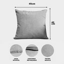 Ver imagem 3 de Almofadas Kit Plumie de 45x45cm 2 Uni Boucle Cinza Claro Cama Inbox
