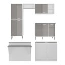 Ver imagem 6 de Cozinha Completa c/ Bancada Siena Multimóveis MP2040 Branca/Lacca Fumê