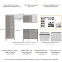 Ver imagem 3 de Cozinha Completa c/ Bancada Siena Multimóveis MP2040 Branca/Lacca Fumê