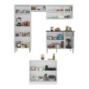 Ver imagem 5 de Cozinha Completa c/ Bancada Siena Multimóveis MP2040 Branca/Lacca Fumê