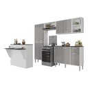 Ver imagem 2 de Cozinha Completa c/ Bancada Siena Multimóveis MP2040 Branca/Lacca Fumê