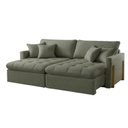 Ver imagem 7 de Sofá Cama 2 Lugares Retrátil Reclinável 180cm Linho com Molas Ensacadas Atena Yescasa
