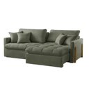 Ver imagem 5 de Sofá Cama 2 Lugares Retrátil Reclinável 180cm Linho com Molas Ensacadas Atena Yescasa