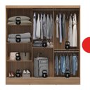 Ver imagem 5 de Guarda Roupa Casal 3 Portas Plata