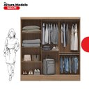 Ver imagem 4 de Guarda Roupa Casal 3 Portas Plata