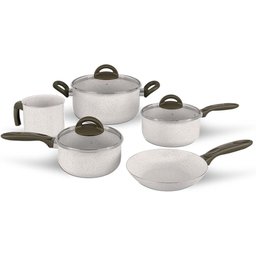 Jogo de Panelas 5 Peças Ceramic Life Suprema Vanilla Brinox - 1