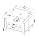 Ver imagem 3 de Poltrona Baixa Em Linho Livia Yescasa