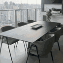 Ver imagem 3 de Mesa de Jantar Cone Retangular 180x100 Cm Tampo Ébano Base Ébano Personal Moveis Design Preto