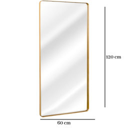 Espelho Grande Retangular com Moldura Metal Banheiro Quarto Sala 120x60cm - 3