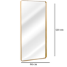 Espelho Grande Retangular com Moldura Metal Banheiro Quarto Sala 120x60cm - 3