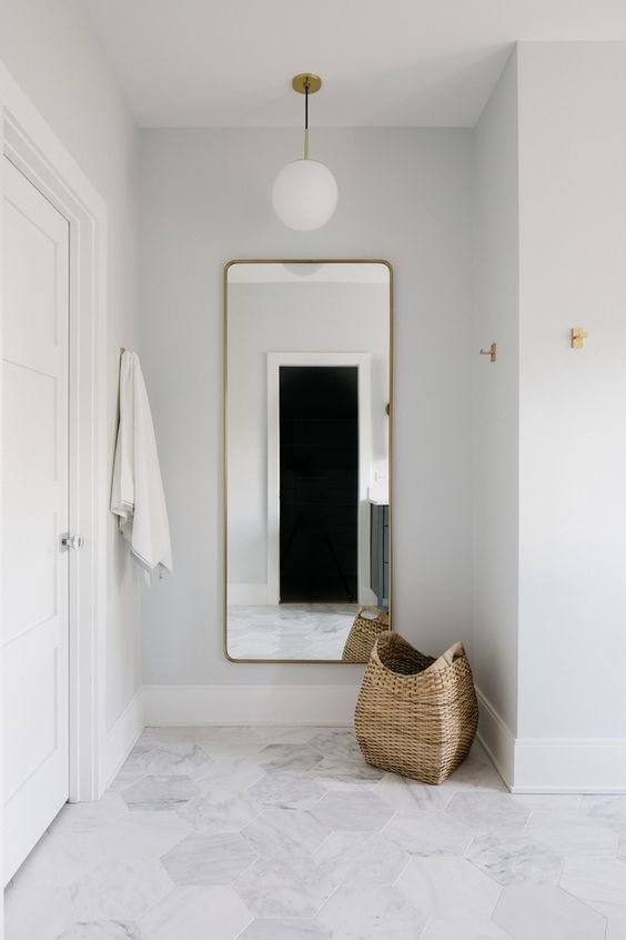 Espelho Grande Retangular Moldura Banheiro Quarto Sala 120x60 Cores:dourado - 7