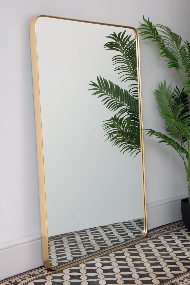 Espelho Grande Retangular Moldura Banheiro Quarto Sala 120x60 Cores:dourado - 8