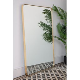 Espelho Grande Retangular com Moldura Metal Banheiro Quarto Sala 120x60cm - 8