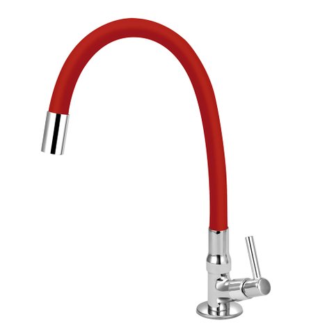 Torneira para Cozinha de Mesa Tubo Gourmet Colorido 1/4v.:vermelho