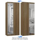 Ver imagem 4 de Guarda Roupa de Canto Reto Modulado 90cm 1 Porta com Espelho Paris Luciane Móveis
