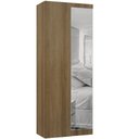 Ver imagem 1 de Guarda Roupa de Canto Reto Modulado 90cm 1 Porta com Espelho Paris Luciane Móveis