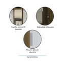 Ver imagem 5 de Guarda Roupa de Canto Reto Modulado 90cm 1 Porta com Espelho Paris Luciane Móveis