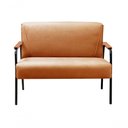 Ver imagem 4 de Sofá Jade 2 Lugares Fixo 108cm Terracota Veludo Compacto Contemporâneo Bella Decor