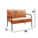 Ver imagem 3 de Sofá Jade 2 Lugares Fixo 108cm Terracota Veludo Compacto Contemporâneo Bella Decor