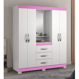 Guarda-Roupa 4 Portas NT 5015 Rosa - Notável - 2