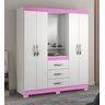 Guarda-Roupa 4 Portas NT 5015 Rosa - Notável - 2