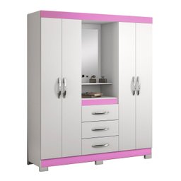 Guarda-Roupa 4 Portas NT 5015 Rosa - Notável - 1