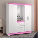 Ver imagem 2 de Guarda-roupa 4 Portas Nt 5015 Rosa - Notável