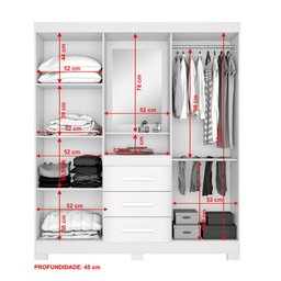Guarda-roupa 4 Portas Nt 5015 Rosa - Notável - 4