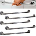 Ver imagem 1 de Barra Alça Apoio Kit 5 Uni Aço Inox 50cm Acessibilidade Criança Pcd Deficiente Gestante Box Banheiro