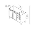 Ver imagem 7 de Cozinha Completa 6 Peças 14 Portas 2 Gavetas New Premium Itatiaia