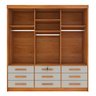 Guarda Roupa Casal 3 Portas 9 Gavetas 199cm Chicago   - 4
