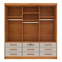Ver imagem 4 de Guarda Roupa Casal 3 Portas 9 Gavetas 199cm Chicago