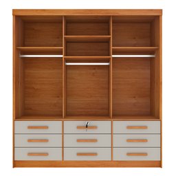 Guarda Roupa Casal 3 Portas 9 Gavetas 199cm Chicago - 4 Guarda Roupa Casal 3 Portas 9 Gavetas 199cm Chicago - 4