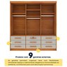 Guarda Roupa Casal 3 Portas 9 Gavetas 199cm Chicago   - 7