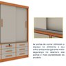 Guarda Roupa Casal com Espelho 3 Portas de Correr 9 Gavetas 199cm Chicago   - 10