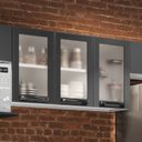 Ver imagem 7 de Cozinha Completa Modulada 5 Peças 10 Portas 2 Gavetas Florença Itatiaia Cinza