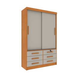 Guarda Roupa Solteiro 2 Portas 6 Gavetas 133cm Chicago   - 3