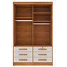 Guarda Roupa Solteiro 2 Portas 6 Gavetas 133cm Chicago   - 13